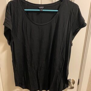 Ann Taylor XL Top Black T-shirt Short Sleeve